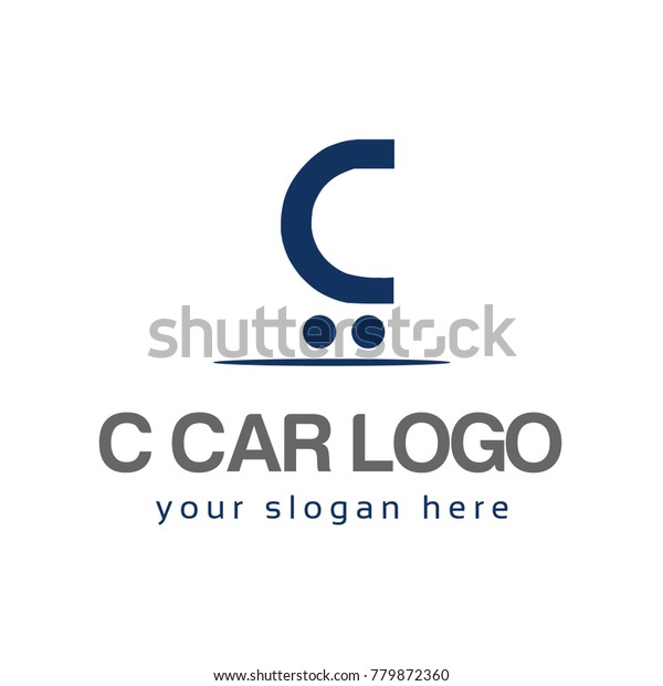 C car\
logo. C letter logo vector. Flat logo\
design.