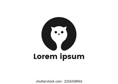 C cat logo. c letter and cat combination vector logo