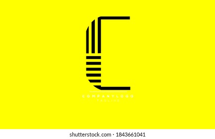 C CC abstract initials monogram letter text alphabet logo design