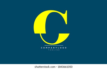 C CC abstract initials monogram letter text alphabet logo design