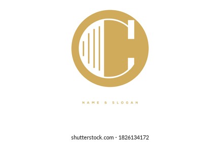 C ,CC Abstract Letters Logo Monogram