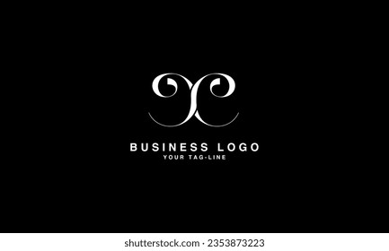 Monograma con el logotipo de las letras abstractas C, CC