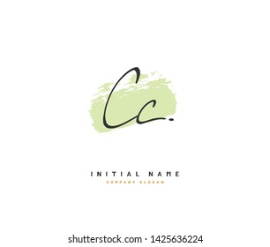 C CC Beauty vector initial logo, handwriting logo of initial signature, wedding, fashion, jewerly, boutique, floral and botanical with creative template for any company or business.