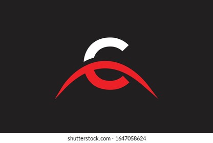 C, CC or CCC Uppercase Letter Initial Logo Design Template Vector Illustration