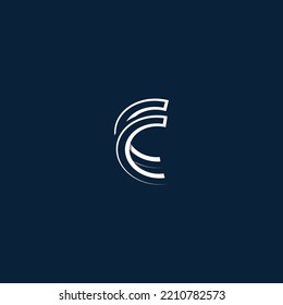 C, CC Latter Logo Template vector Resumen Símbolo de monograma