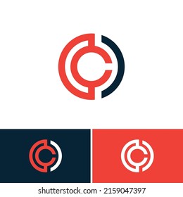 Vector con logotipo de letra C o CC. Logo de la letra C moderna y minimalista. logotipo simple inicial en monograma C