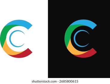 Diseño de logotipo de marca de letra C o CC