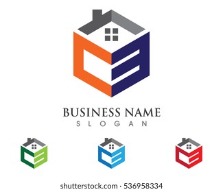 C, CE Letter Property Logo Template