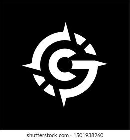 C CG CO Logo Monogram Icon Vector Template C Compass logo
