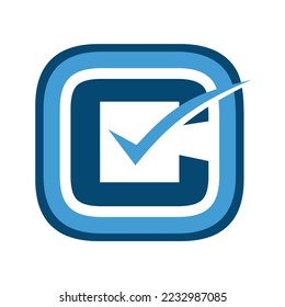 C casilla de verificación icono de logotipo