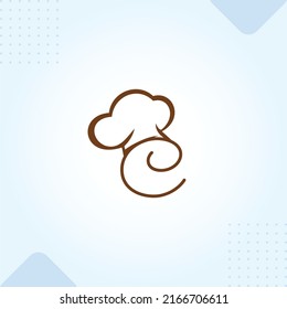 C chef Cooking Business Logo in Modern Creative Minimal Style Lettering Vector Typographic Design