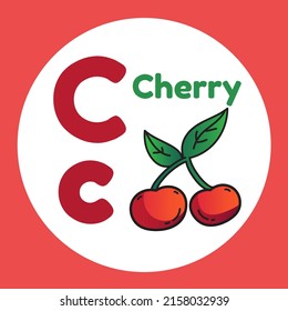 C for Cherry, C Alphabet 