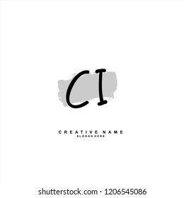 C I CI Initial abstract logo concept vector
