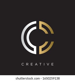 c circle abstract logo design vector icon