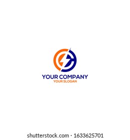 C Circle Electric Logo Design Vector