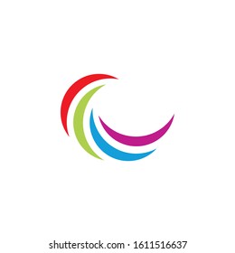 C circle Letter Logo Template vector icon design