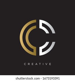 c circle logo design symbol for company