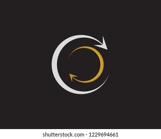 C circle logo and symbols Vector