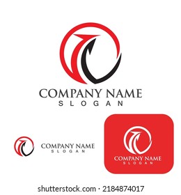 C Circle ring logo Template vector icon design