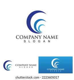 C Circle ring logo Template vector icon design