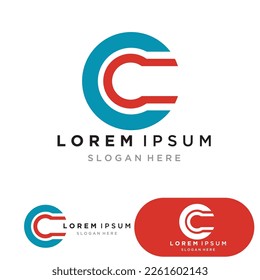 C Circle ring logo Template vector icon design