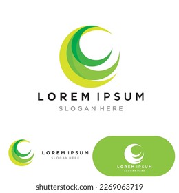 C Circle ring logo Template vector icon design