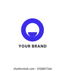 C Circle Smile Logo Abstract Unique Simple alphabet letter Unique logo for business and company. Creative lettering and corporate identity. Branding design