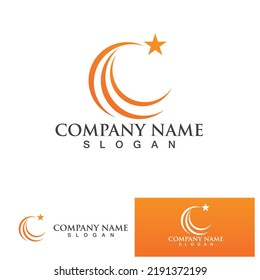 C Circle swoosh ring logo Template vector icon design