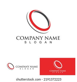 C Circle swoosh ring logo Template vector icon design