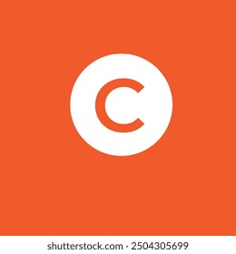 C and circle symbol design template