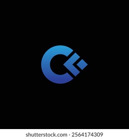 C or CK,CL abstract logo vector illustration with gradient colors.