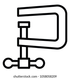 C clamp is an essential tool to hold wood or metal workpiece 