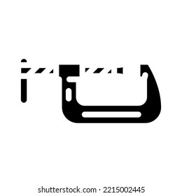 c clamp glyph icon vector. c clamp sign. isolated symbol illustration