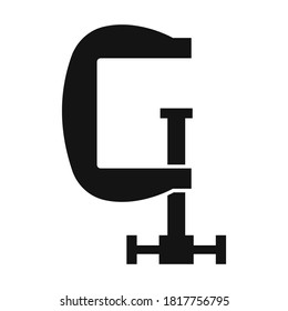 
C clamp  Glyph Style vector icon which can easily modify or edit
