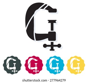 C Clamp Icon. Illustration