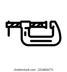 c clamp line icon vector. c clamp sign. isolated contour symbol black illustration