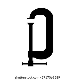 C Clamp silhouette. Vector image
