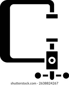 C Clamp vector icon. Can be used for printing, mobile and web applications.