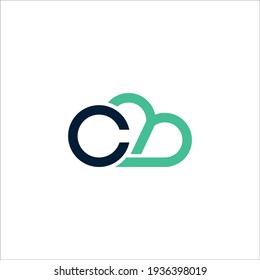 C cloud logo design vector sign