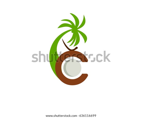c-coconut-logo-stock-vector-royalty-free-636116699