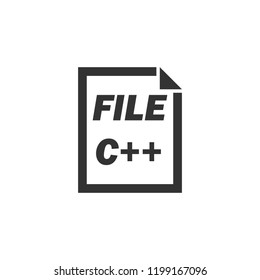 C Coding File. Icon Flat