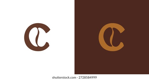 El diseño del logotipo de café c es único y moderno