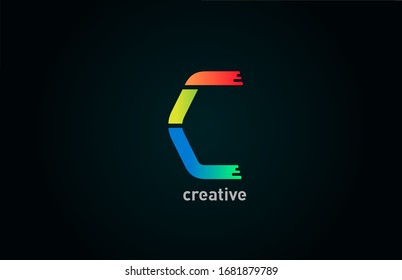 C Colored Alphabet Letter Logo Design Stock Vector (Royalty Free ...