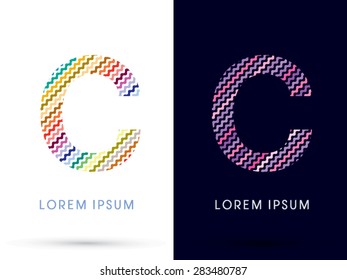 Q Colorful Brick Construction Font Graphic Stock Vector (royalty Free 