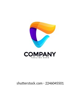 C colorida ilustración vectorial del logotipo.