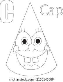 C coloring page for kids
