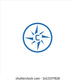 c Compass logo, icon and symbol. illustration template design