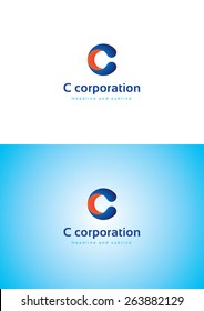 C corporation logo teamplate.
