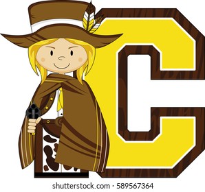 C is for Cowboy Learning Illustration