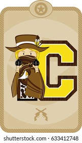C is for Cowboy Learning Illustration